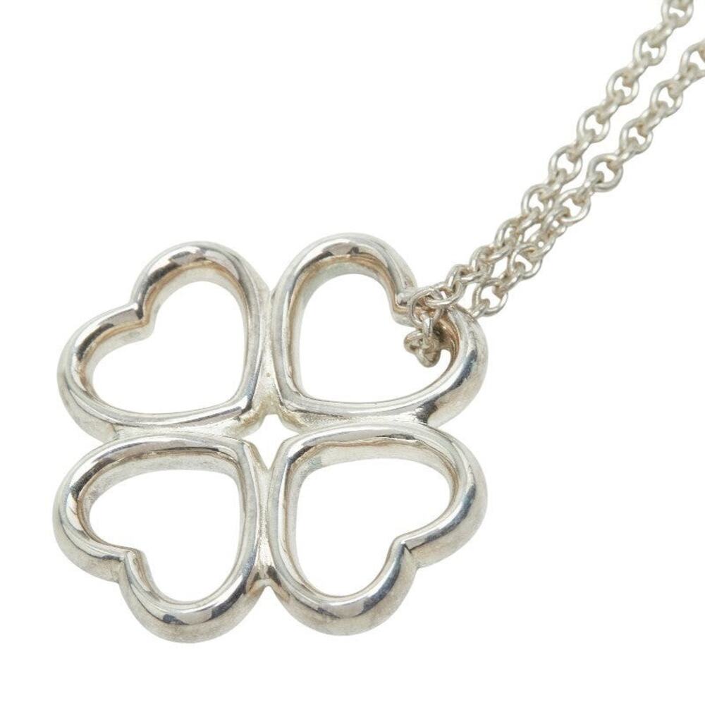 Tiffany & Co. Heart Clover Necklace Sterling Silver 925